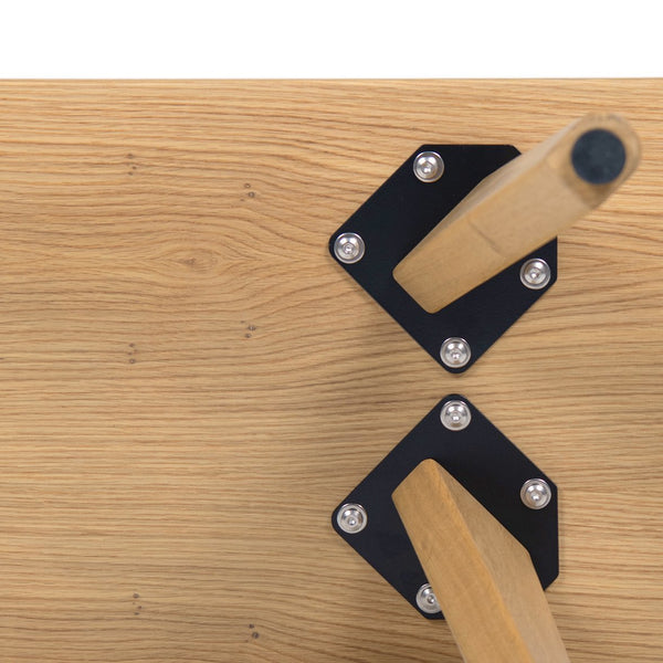 English Elm Jennifer Taylor Home - Capri Solid Red Oak Wood Bench 35.5" — Handcrafted Natural Brown Oak, Mid-Century Tapered Legs, Slim Profile Seating B2719P395571