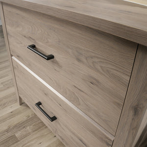 English Elm Lateral File Cabinet In Rich Brown Finish - Stylish, Compact Design For Home Office Organization & Safety B356P402630