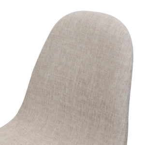 English Elm Christopher Knight Home® - DINING Chair Set of 2 Upholstered Fabric Polyester Seats with Iron Wood-Finish Legs, Handcrafted Elegance Wheat 60784.00WET