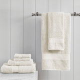 Madison Park Organic Modern/Contemporary 6 Piece Organic Cotton Towel Set MP73-5138 Ivory