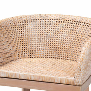 English Elm Modern Seagrass Woven Acacia Wood Counter Stool with Padded Seat for Kitchen Islands B2750P467720