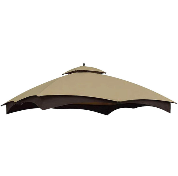 English Elm Replacement Canopy Top 10x12 for Heavy Duty Gazebo with Vent, UV Water-Repellent Polyester Beige W419P169912