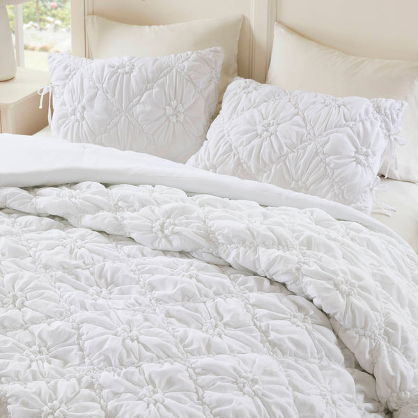 English Elm 3PCS King Comforter Set with Plush Microfiber Fill, Oversized 102"x88" Comforter and Shams White 16.93 L x 12.99 W x 7.87 H B035P366530