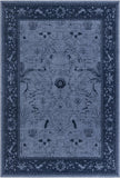 Unique Loom La Jolla Floral Machine Made Floral Rug Blue, Navy Blue 7' 1" x 10' 0"