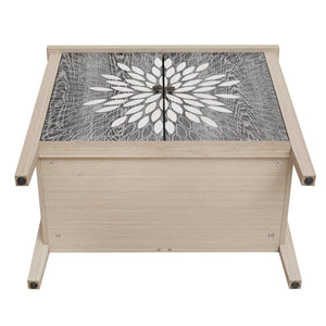 English Elm 2-Door Carved Storage Cabinet with Floral Handle, Adjustable Shelf, Anti-Tip Safety, Slim Design Black,Natural W688P232768