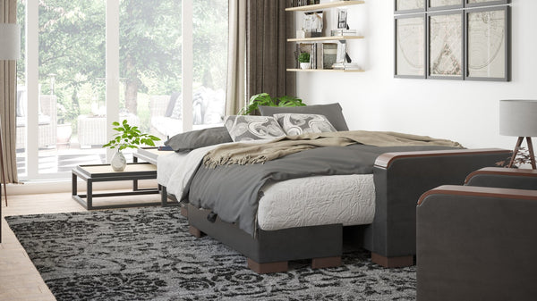 English Elm Primenest Zenaero Convertible Chaise Lounge With Storage – Stylish Chenille Upholstered Comfort! B030P303550-GIGA