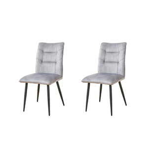 English Elm Modern Velvet Dining Chairs Set Of 2 - Plush Cushioned Seats With Iron Frames In Stylish Colors N842P284569E