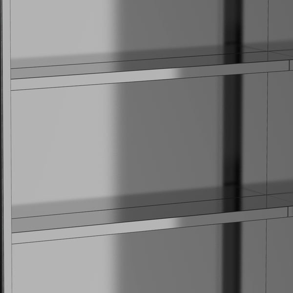 English Elm Kleankin Stylish Bathroom Mirrored Cabinet - 24"X26" Wall-Mounted Stainless Steel Organizer With Double Doors W2225P217014