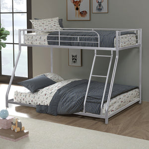 English Elm Twin Arch Slat Bunk Bed with Patented Insert & Lock Joint System — Sturdy Transitional Style, Space-Saving Design Silver 77 L x 14 W x 8 H B2741P347862