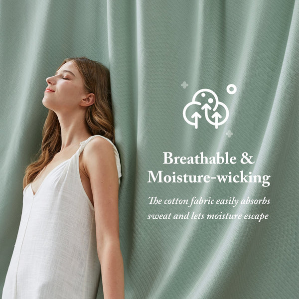 JLA Home Madison Park - Blanket crafted from Liquid Cotton for ultra-soft durability, breathable moisture-wicking, OEKO‑TEX safe comfort Seafoam BL51N-0735