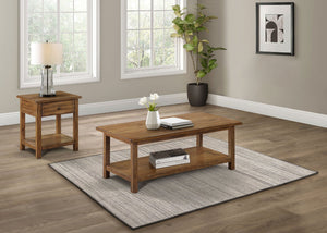 English Elm Castleton Distressed Pine Living Room Set with Open Shelves and Hidden Drawer Storage B062S01638