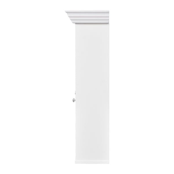English Elm 47" Wall Mounted Bathroom Cabinet with Mirror — Space-Saving 3 Adjustable Shelves, Pine Accents, Water-Resistant Finish N710P264268K