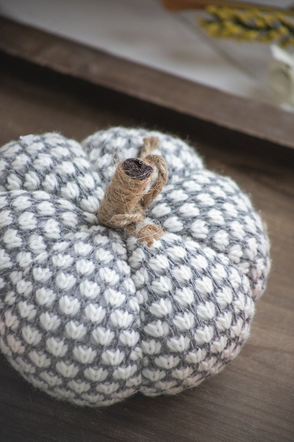 English Elm Set of 4 Velvet Mini Pumpkins in Mesh Bag for Fall Tablescapes, Mantel & Thanksgiving Decor (12) Gray W2078P246685