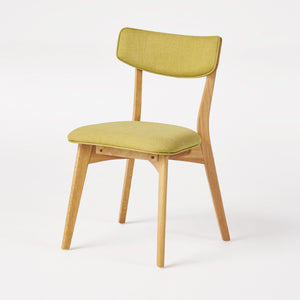 English Elm Caleb Mid Century Upholstered Dining Chairs Rubberwood Tapered Legs Set of 2 Tea Green N768P379763G