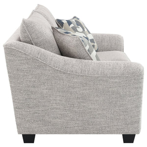 English Elm Lido Boucle Upholstered Loveseat with Flared Arms for Modern Living Spaces B062P451807