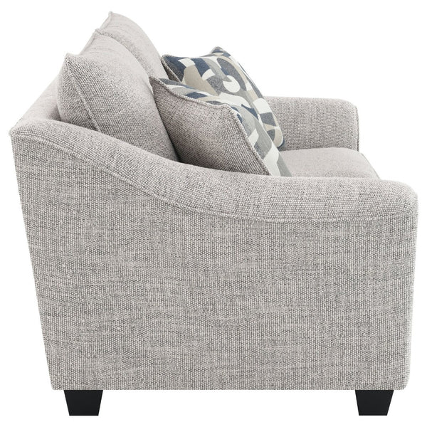 English Elm Lido Boucle Upholstered Loveseat with Flared Arms for Modern Living Spaces B062P451807