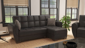 English Elm Primenest Skyhaven Convertible Chaise Lounge With Storage, Modern Pu Leather, Versatile Sleeper Solution B030P303525-GIGA