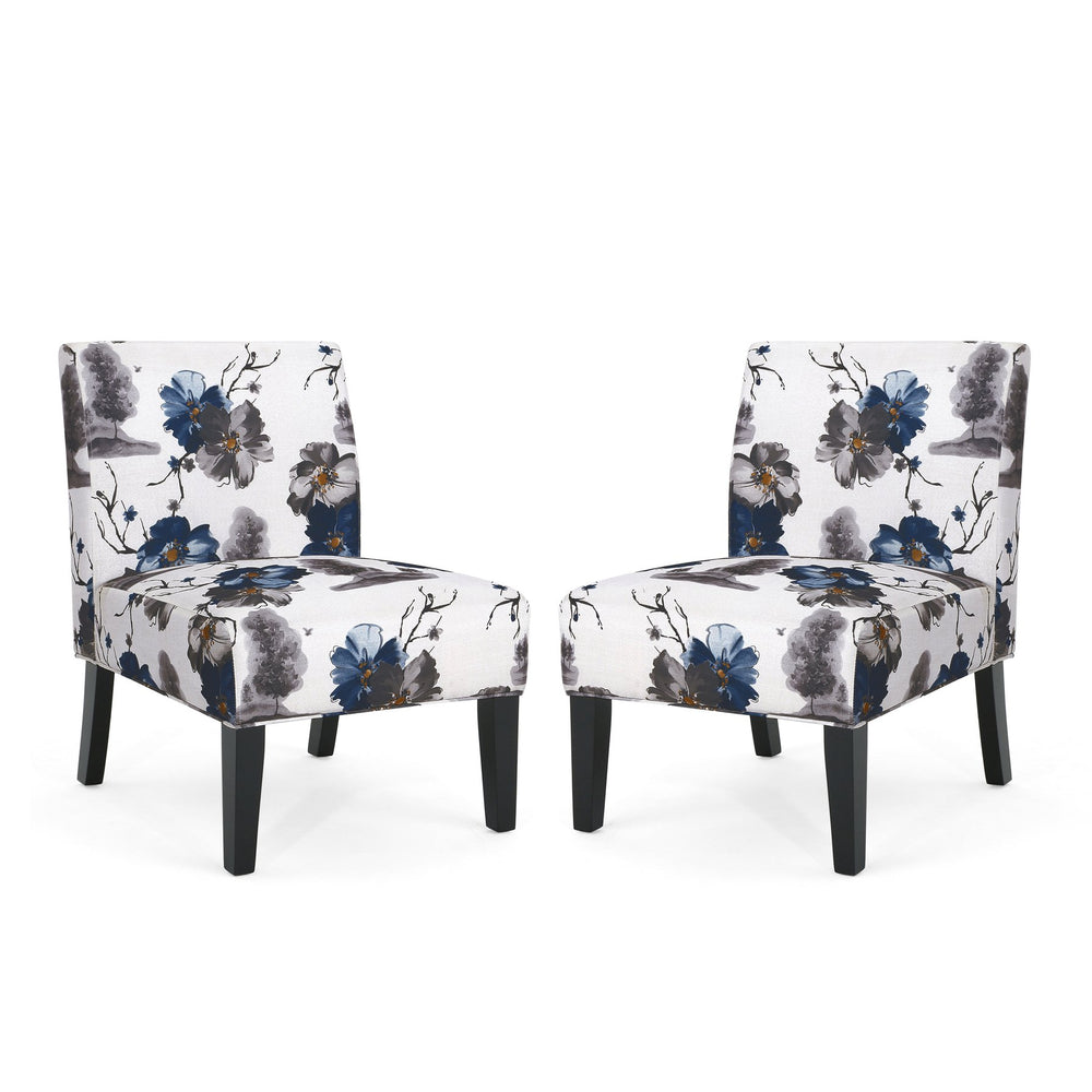 English Elm Christopher Knight Home® - Accent Chair - Mid-Century Modern Comfort, Blue Upholstery, Durable Rubberwood Frame, Stylish Design N771P218158Z