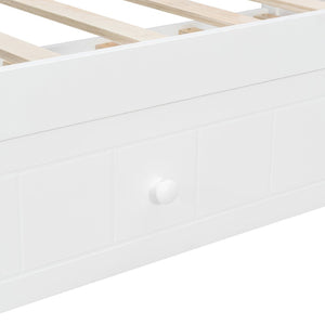 English Elm Twin Canopy Daybed with Pull Out Trundle Pinewood Frame for Kids or Guest Rooms N708P373423K