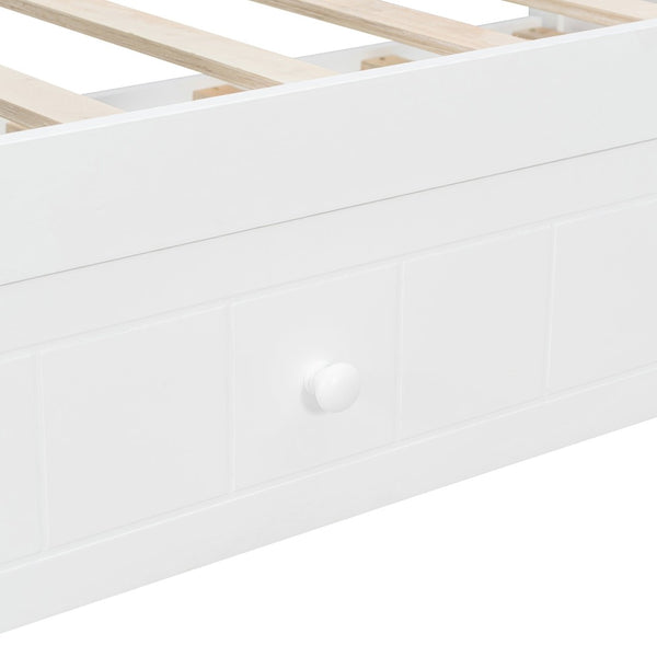 English Elm Twin Canopy Daybed with Pull Out Trundle Pinewood Frame for Kids or Guest Rooms N708P373423K