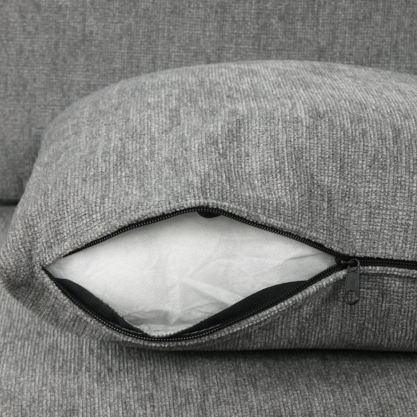 English Elm 107.1" Sectional Sofa Convertible U-Shaped Pull-Out Bed with USB Ports, Chenille, Cup Holders, Elegant Stitching Gray N719S001931E