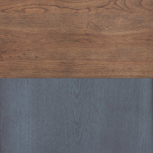 English Elm 24 inch End Table Corduroy Blue Distressed Coastal Accent with Drawer & Shelf, Antique Pewter Hardware B108P193074