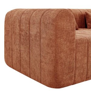 English Elm 145.5 Inch 4 Piece Modular Sectional Sofa Polyester Low Profile Living Room Couch Orange Multi N767P346281O