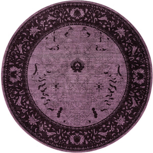 Unique Loom La Jolla Floral Machine Made Floral Rug Purple, Violet/Purple 12' 2" x 12' 2"