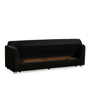 English Elm PrimeNest Gravita Collection Upholstered Convertible Sofabed with Storage, Chenille Comfort & Space-saving Design Black B030P286583