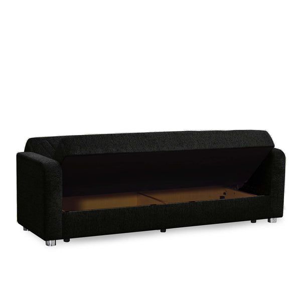 English Elm PrimeNest Gravita Collection Upholstered Convertible Sofabed with Storage, Chenille Comfort & Space-saving Design Black B030P286583