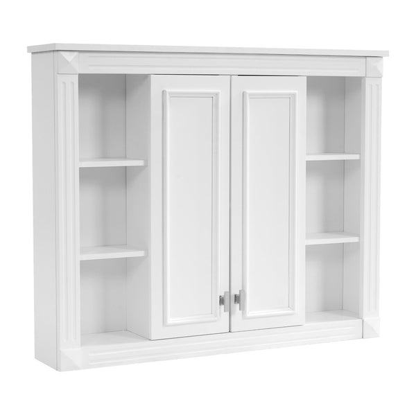 English Elm 36'' Wall Mounted Bathroom Cabinet White Wood Soft Close Double Door Storage N710P358584K