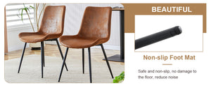 English Elm Table Set 42 Inch Round Wood Grain Glass Inlay with Six Tech-fabric Dining Chairs W1151S04480