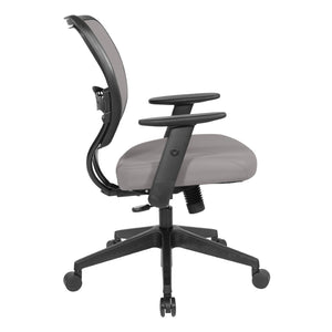 OSP Home Furnishings Silver Ion Antimicrobial Ergonomic Office Chair with Lumbar Support and Adjustable Arms Stratus 5500D-R103