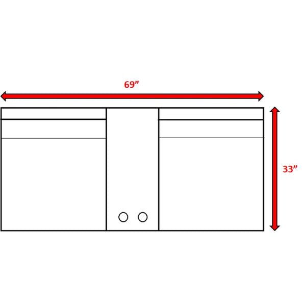 English Elm Fully Assembled 2-Person Wicker Seating Set With Cushions, Central Table & Weather-Resistant Design B120S00034