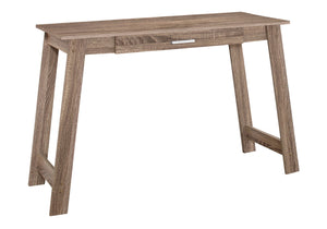 English Elm Computer Desk with 42" L Brown Laminate Top, Closed Storage Drawer, Sleek Handle, Modern Workspace Organizer taupe 46 L x 22 W x 5 H B2710P219637