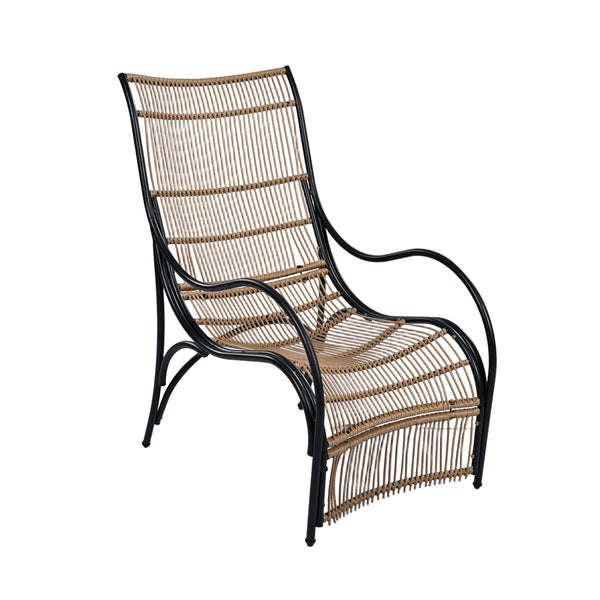 English Elm Christopher Knight Home® - 3 Piece Wicker Patio Set with Cloud-Like Cushions, Acacia Top Table, Rust-Resistant Steel Frame Beige,Black+Natural N780P209442N