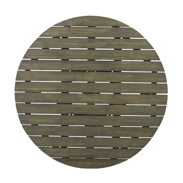 English Elm Christopher Knight Home® - Outdoor Acacia Wood Dining Table - 47.25-Inch Grey Round Patio Table For Stylish Gatherings & Comfort N770P313798G