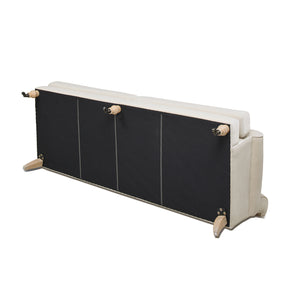 English Elm Jennifer Taylor Home - Alana 88" Lawson Two-Cushion Tightback Sofa in French Performance Velvet with Removable Zippered Covers Beige B2719P238317