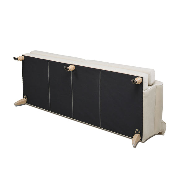 English Elm Jennifer Taylor Home - Alana 88" Lawson Two-Cushion Tightback Sofa in French Performance Velvet with Removable Zippered Covers Beige B2719P238317