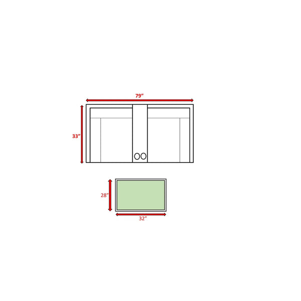 English Elm Fully Assembled 2-Piece Outdoor Rattan Loveseat Set With Cushions & Glass-Topped Coffee Table B120S00209