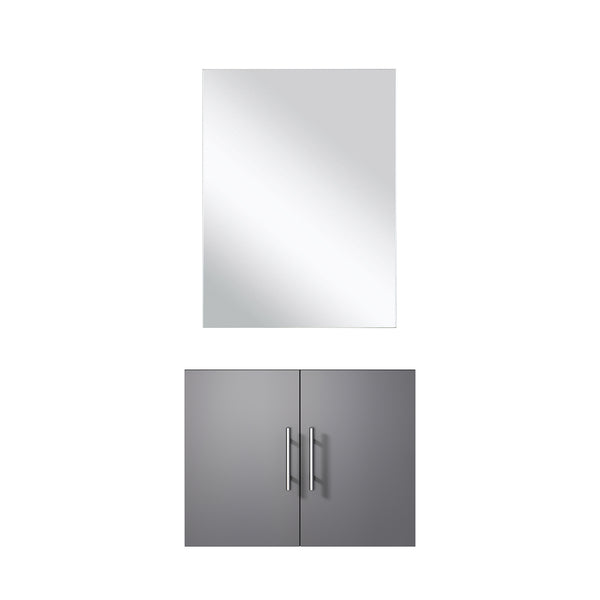 English Elm Dark Grey Single Bath Vanity Set With 18" Mirror - Modern Compact Design For Stylish Bathrooms B2731S00530