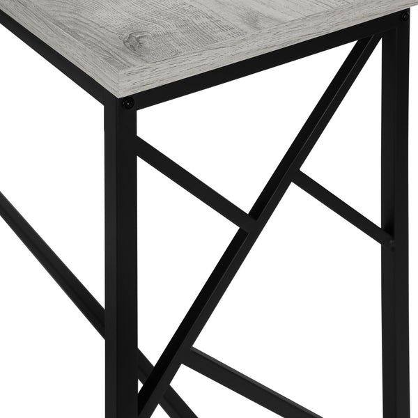 English Elm Accent Table Modern Entryway Console with Grey Laminate Top and Black Criss-Cross Metal Frame, 44" L Grey 47 L x 16 W x 6 H B2710P219326