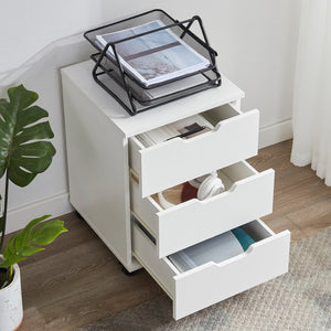 English Elm 3-drawer Rolling Wood File Cabinet on Casters for Home Office Under Desk Storage T3623P493349