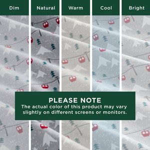 English Elm 4 Pcs Queen Sheet Set - Cozy Grey Flannel With Ski Jump Design For Ultimate Warmth & Comfort B035P319788