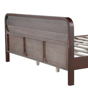 English Elm Christopher Knight Home® - Pine Queen Size Bed In Dark Walnut, Solid Pine Frame With No Box Spring, Classic Comfort & Style N770P291028W_N770P291029W