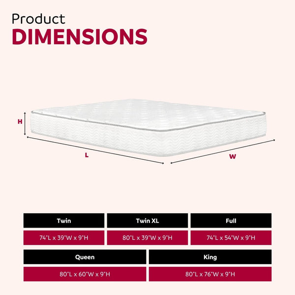 English Elm Premium 9-Inch Cal King Medium Pocket Spring Mattress For Comfort, Support & Motion Isolation B011P202578-GIGA