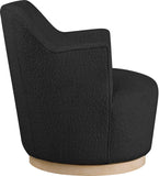 Clarita Black Boucle Fabric Swivel Accent Chair 450Black Meridian Furniture