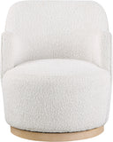 Clarita Cream Boucle Fabric Swivel Accent Chair 450Cream Meridian Furniture