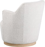 Clarita Cream Boucle Fabric Swivel Accent Chair 450Cream Meridian Furniture