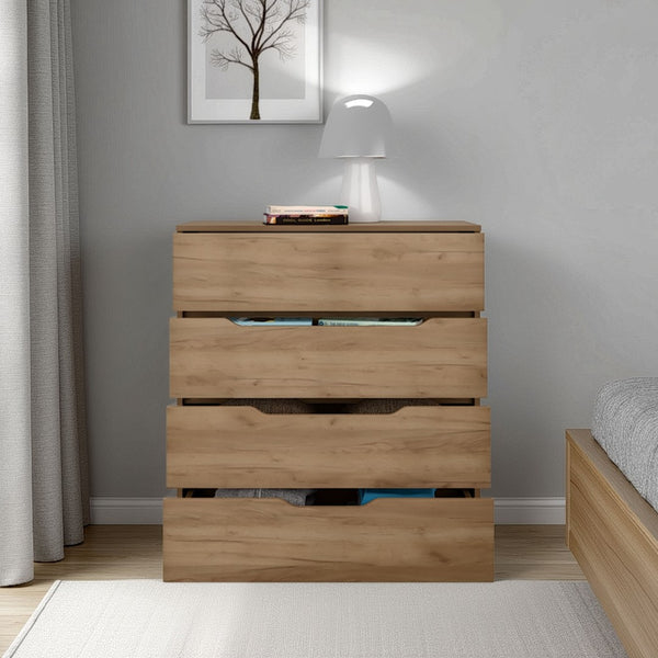 English Elm Aralia Four Drawer Dresser Natural Oak Finish Scandinavian Bedroom Storage B097P474285